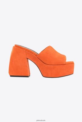 Sandals | Pinko High suede mules BRIGHT ORANGE FTB64L1116 Pinko Bags Uk