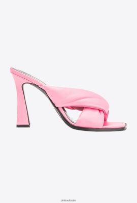 Sandals | Pinko Nappa leather heeled slip-ons SEA PINK FTB64L1088 Pinko Uk