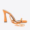 Sandals | Pinko Sandals with ankle lacing BRIGHT ORANGE FTB64L1097 Pinko Uk