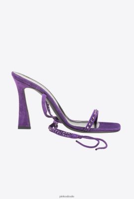 Sandals | Pinko Sandals with ankle lacing PLUMERIA PURPLE FTB64L1098 Pinko Bags Uk