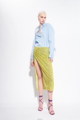 Shirts | Pinko Poplin shirt with fine stripes AZURE/WHITE FTB64L227 Pinko Uk