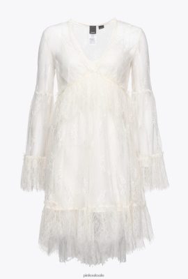 Short Dresses | Pinko Lace dress CLOUD WHITE FTB64L171 Pinko Bags Uk