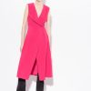 Short Dresses | Pinko Stretch crepe midi dress RASPBERRY RED FTB64L68 Pinko Uk