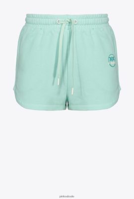 Shorts | Pinko Logo-print shorts EGGSHELL BLUE FTB64L755 Pinko Uk