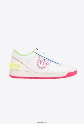 Sneakers | Pinko Neon basketball sneakers WHITE/NEON FUCHSIA FTB64L1063 Pinko Dress Uk