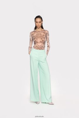 Sweaters | Pinko Long-sleeved top with tattoo print NUDE/BLACK FTB64L361 Pinko Dress Uk