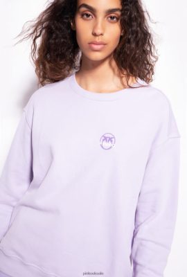 Sweatshirts | Pinko Logo-print sweatshirt LILAC - LIGHT SORBET FTB64L536 Pinko Uk