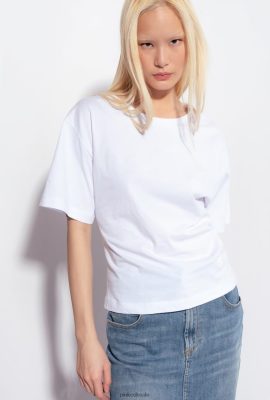 T-Shirt | Pinko T-shirt with lacing on the back BRIGHT WHITE FTB64L429 Pinko Bags Uk