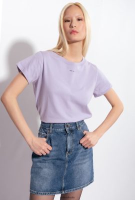 T-Shirt | Pinko T-shirt with micro LILAC - LIGHT SORBET FTB64L410 Pinko Uk