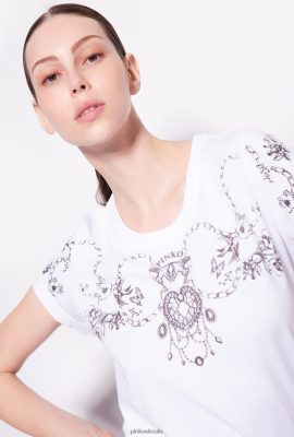 T-Shirt | Pinko Tattoo-print T-shirt BRIGHT WHITE FTB64L455 Pinko Uk