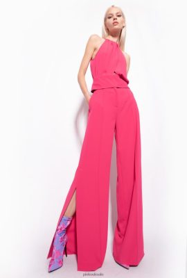 Top | Pinko Flowing crepe crop top RASPBERRY RED FTB64L356 Pinko Uk