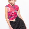 Top | Pinko Hibiscus-print top MULTI. FUCHSIA/PINK FTB64L395 Pinko Uk